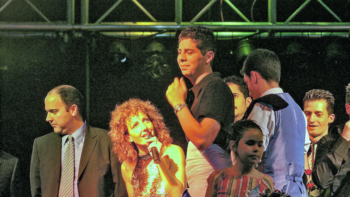 Eduard Álvarez, damunt de l'escenari després de l'elecció.