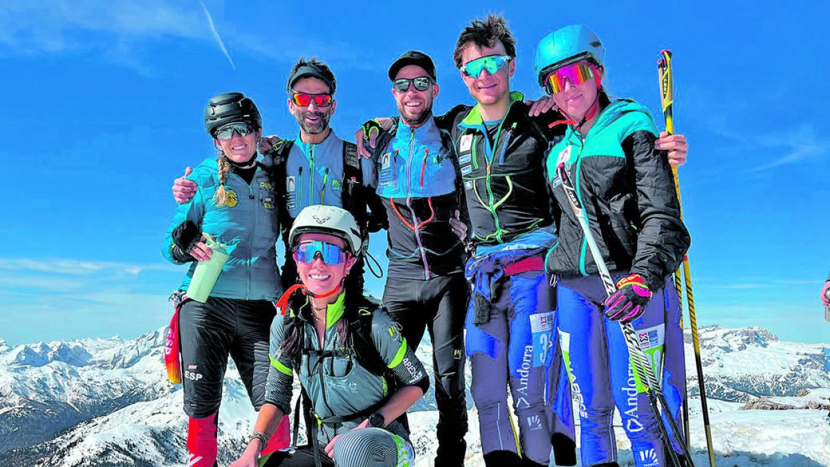 L'equip de la FAM a Cortina d'Ampezzo.