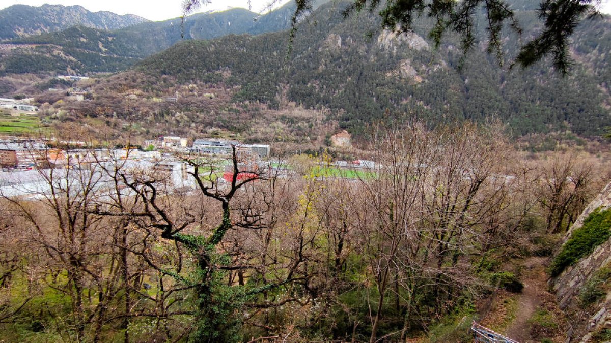 La zona on s'ubiquen els terrenys propietat del Govern.