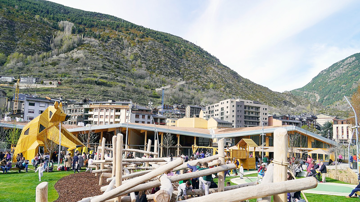 Obertura del parc, ahir a la tarda.