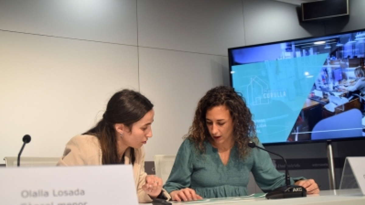 Olalla Losada i Maria Nazzaro, durant la roda de premsa de presentació del programa