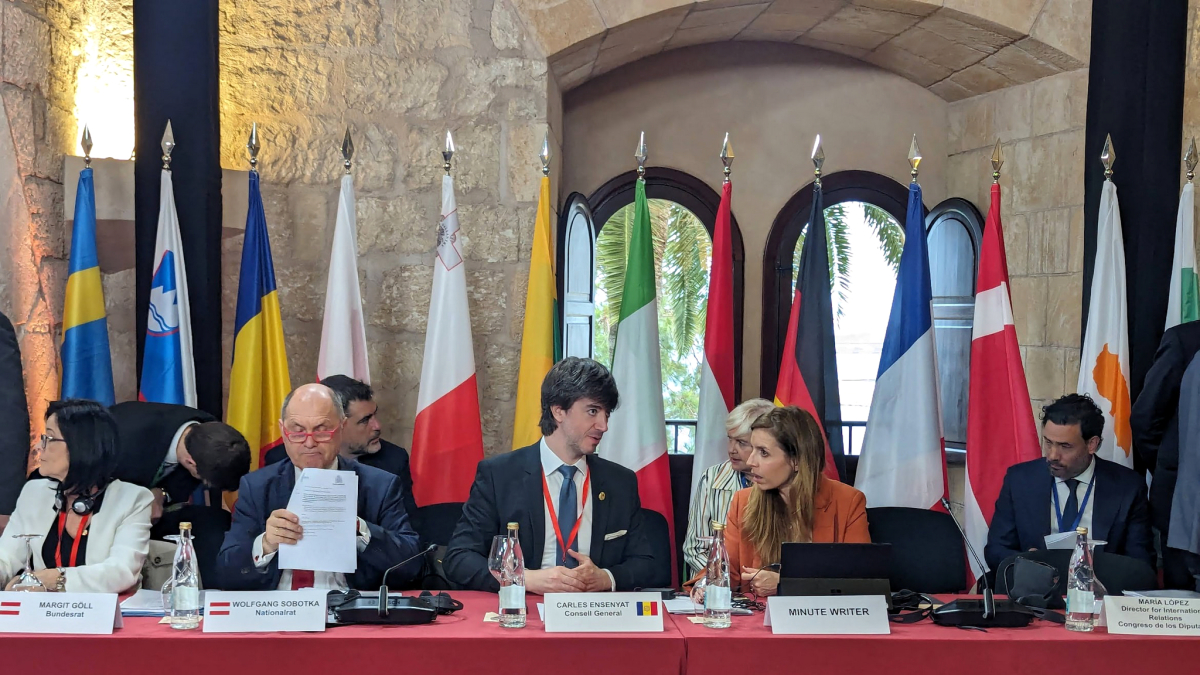 El síndic general, Ensenyat, a la conferència.