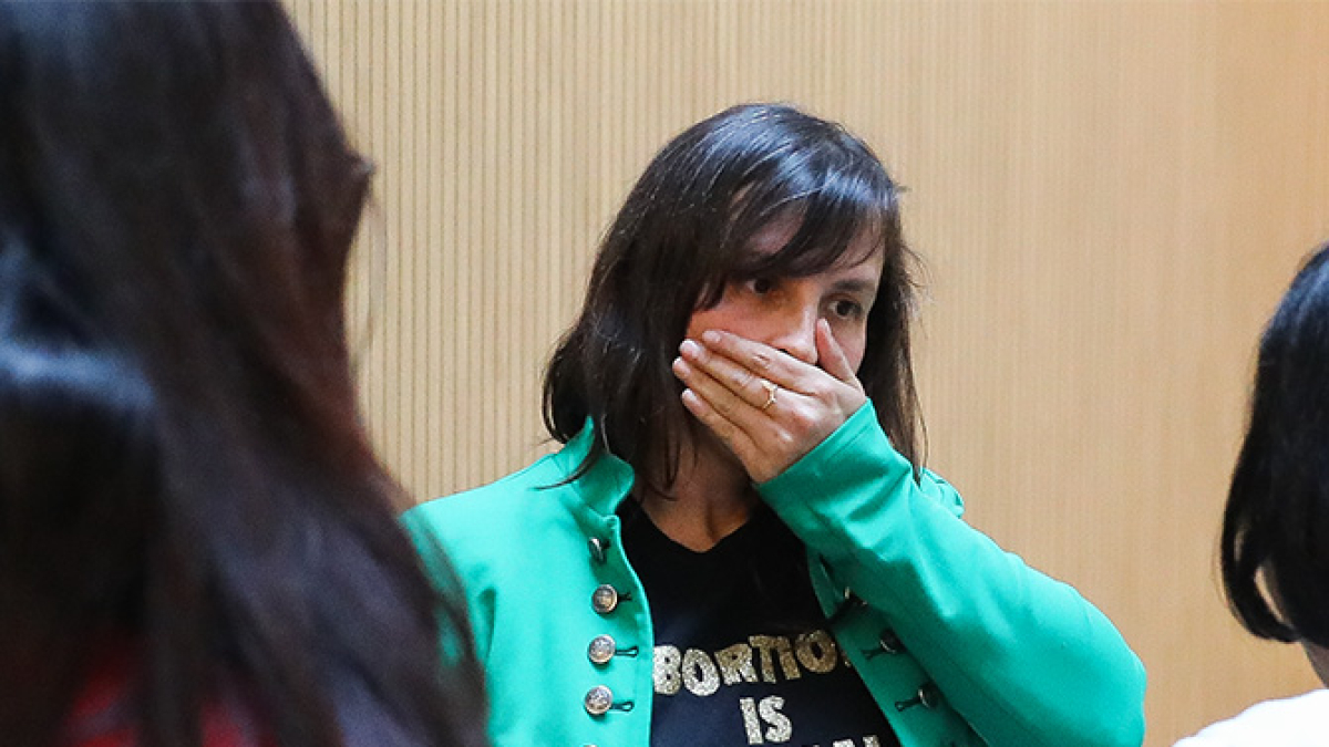 Vanessa Mendoza a la seu de la Justícia.