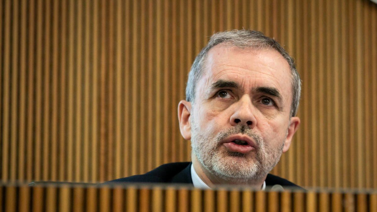 Josep Escoriza en una compareixença al Consell General.