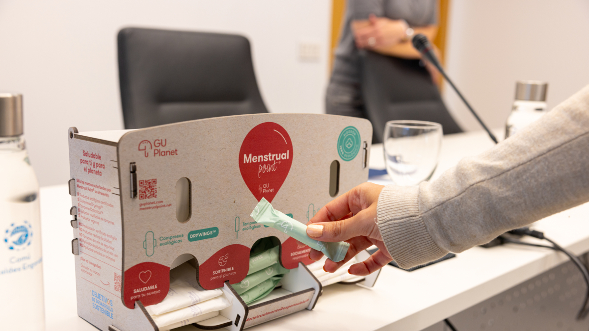 Un dels dispensadors de tampons