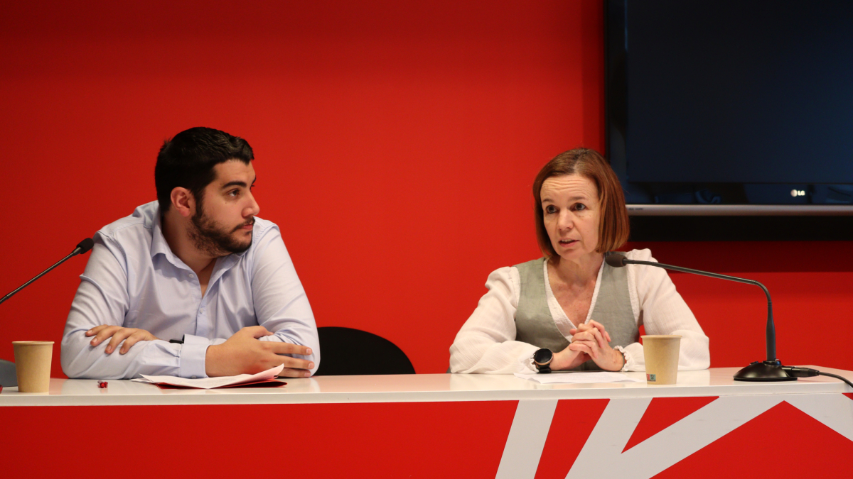 Baró i Pujol a la roda de premsa d’ahir.