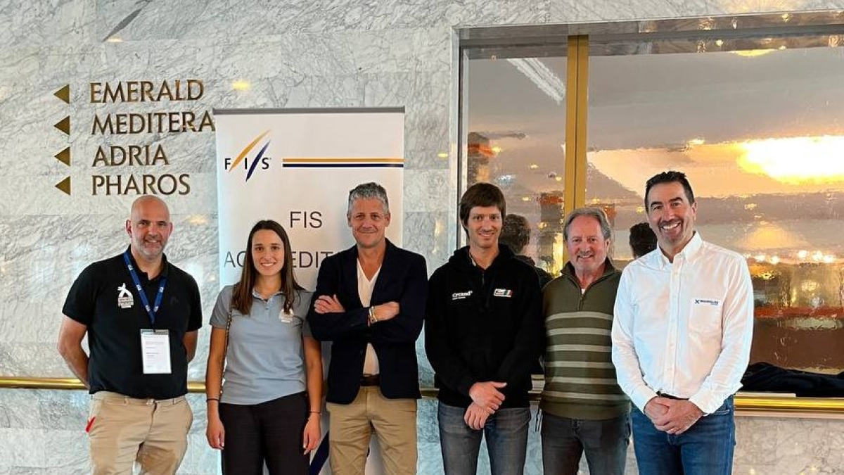 Els representants de la FAE i la candidatura Andorra 2029, a Portoroz