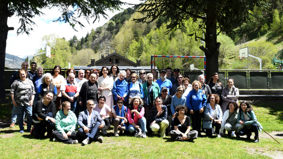 Els participants avui a la casa de colònies d'AINA