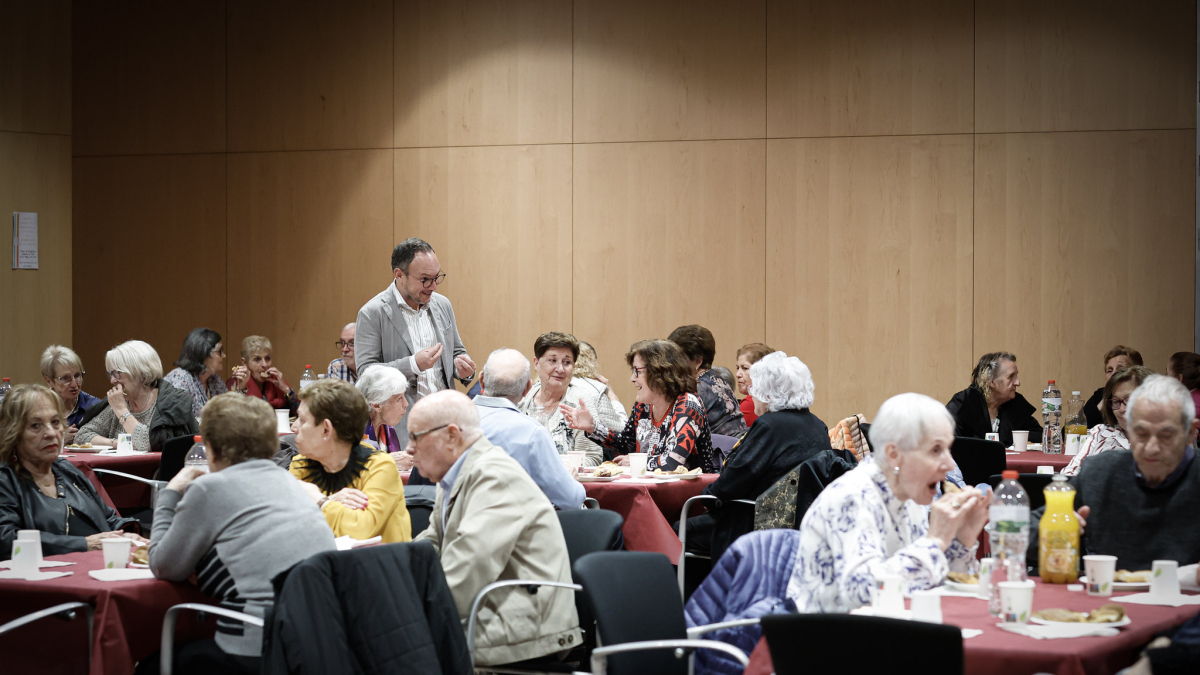 Xavier Espot durant l'assemblea general