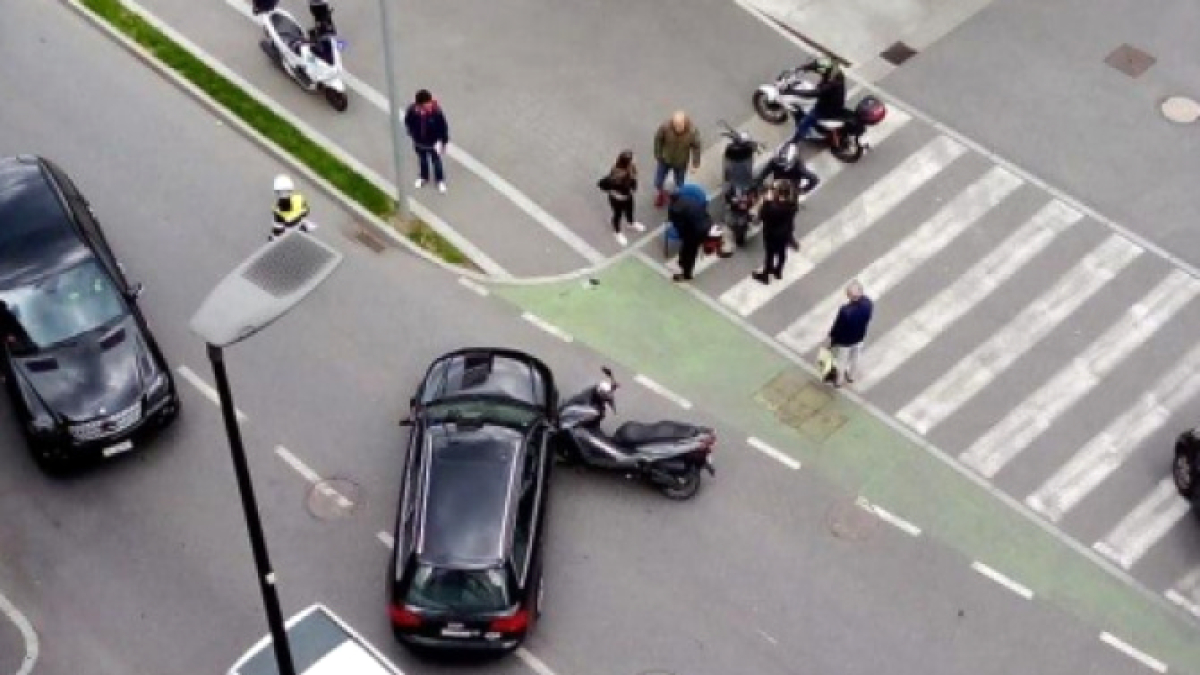 Accident amb un motorista