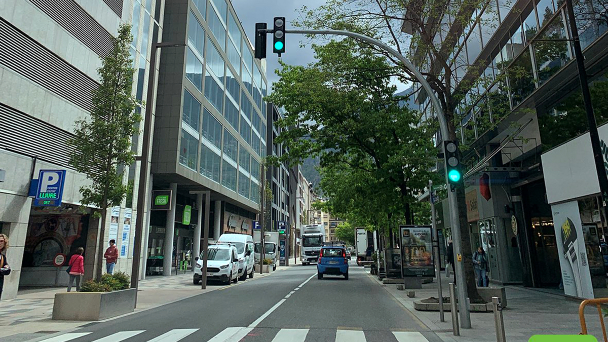 El carrer Prat de la Creu d’Andorra la Vella.
