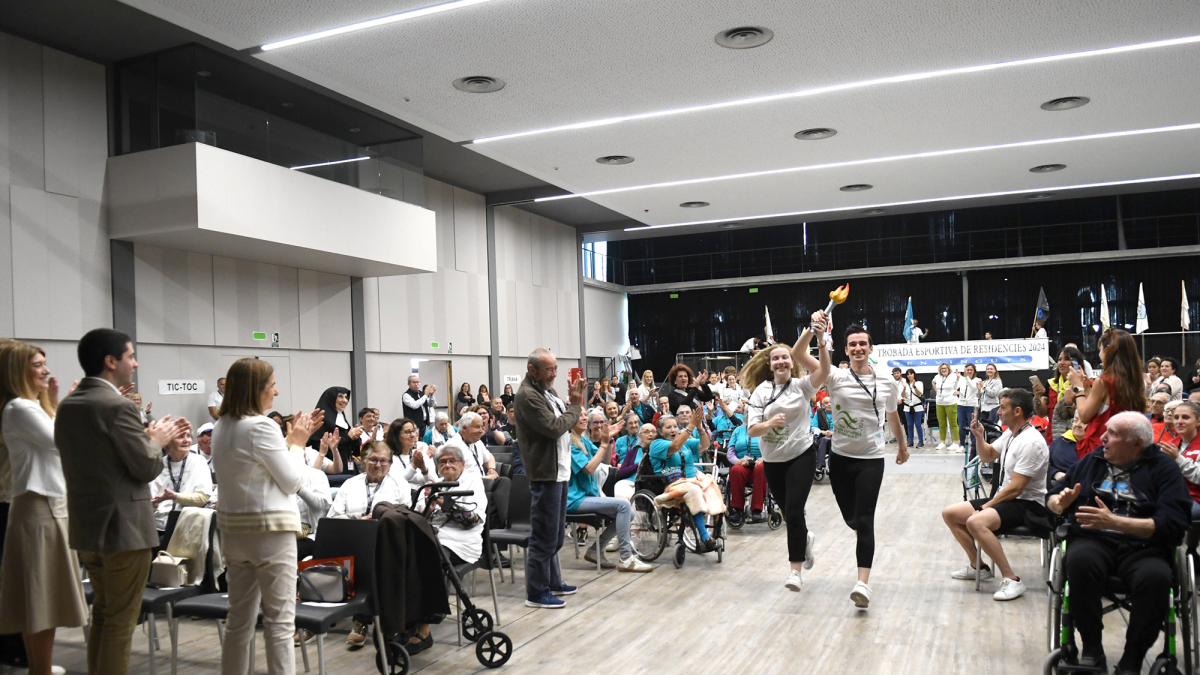 Un moment de la trobada avui