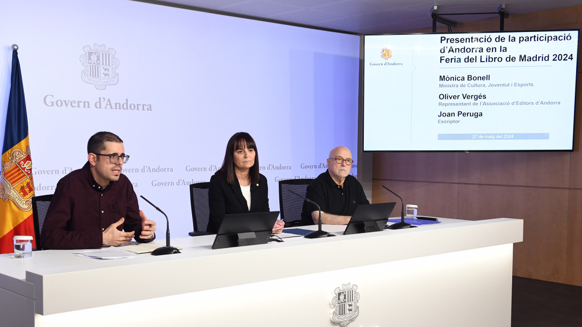 Un instant de la roda de premsa de la presentació