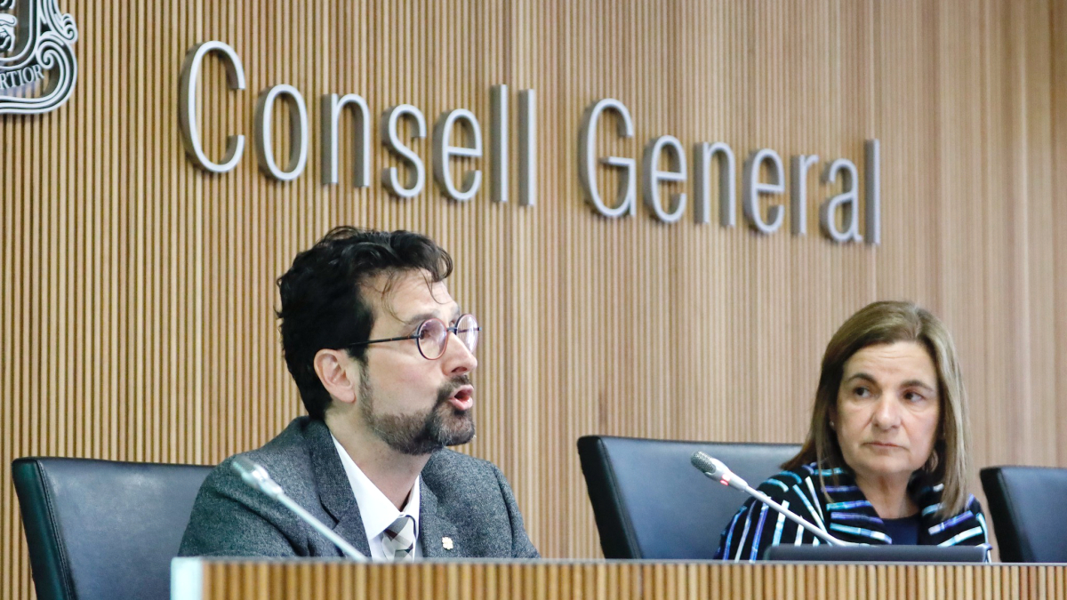 Cornella i Marín durant la compareixença.