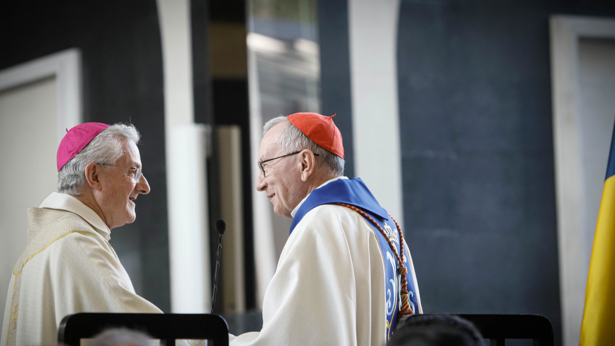 Parolin i Vives a la Basílica de Meritxell, el setembre de l’any passat.
