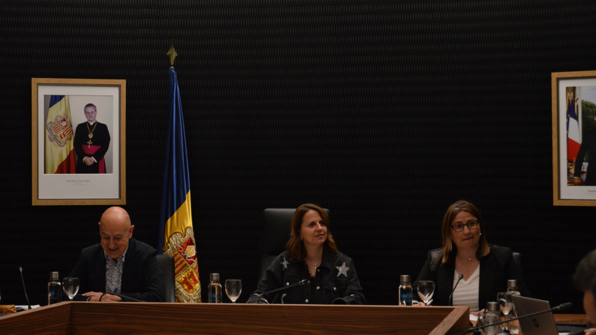 Joaquim Dolsa i Rosa Gili al consell de comú.