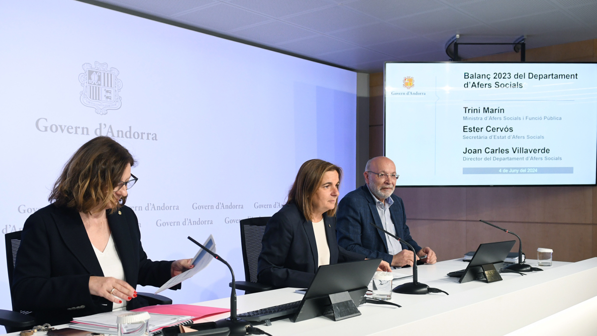Roda de premsa del balanç del 2023 del departament d'Afers Socials