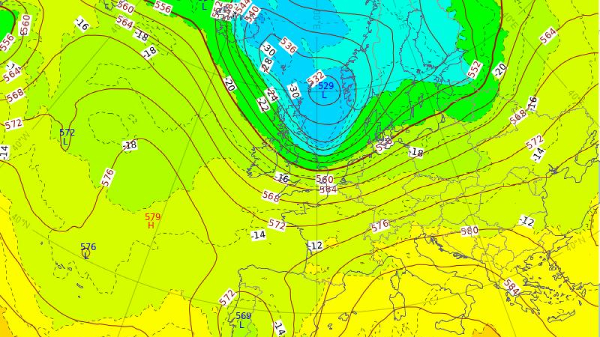 Imatge de les previsions meteorològiques per aquest dissabte