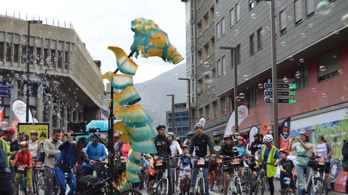 La bicicletada que s'ha celebrat aquest diumenge al matí.