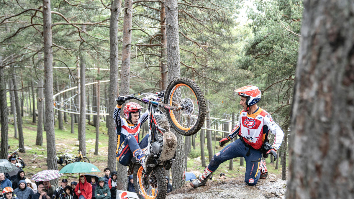 Toni Bou, en una de les zones del TrialGP d’Andorra.