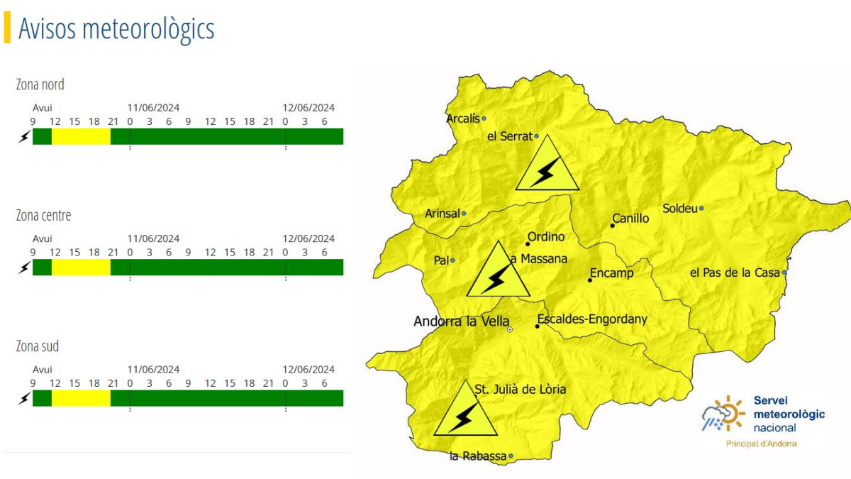 Les tempestes afectaran tot el país aquesta tarda
