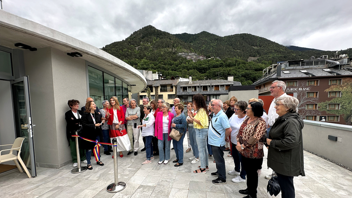 Acte d’inauguració de la terrassa.