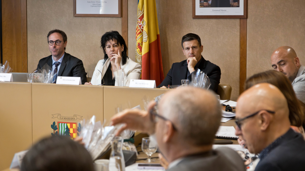 Un moment de la reunió de cònsols d’ahir a la Massana.