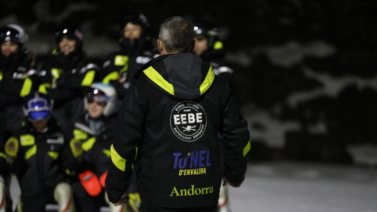 L’equip d’esquí estudi de la Federació Andorrana d’Esquí.