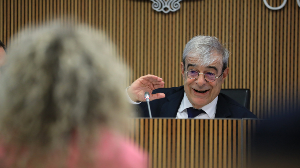 Ladislau Baró durant una compareixença al Consell General