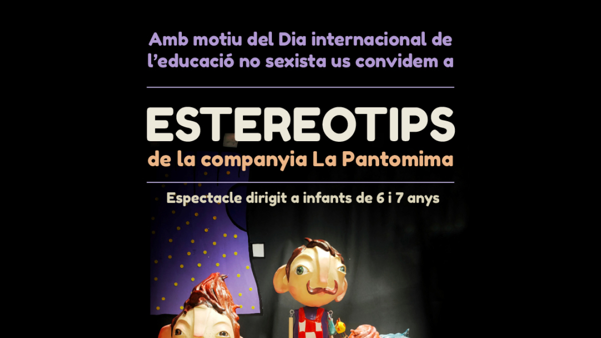 Cartell de l'espectacle en motiu del Dia internacional de l'educació no sexista