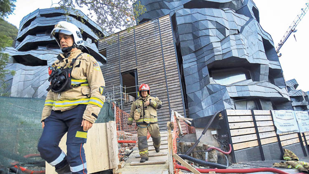 Una actuació dels bombers a Ordino.
