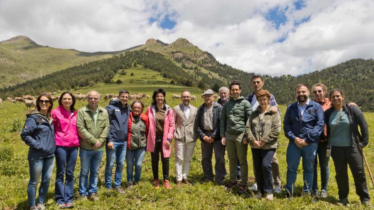 Foto de família del dia de la benedicció del bestiar