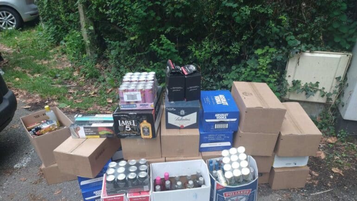 Tabac, alcohol i articles intervinguts per la gendarmeria en l'operació especial