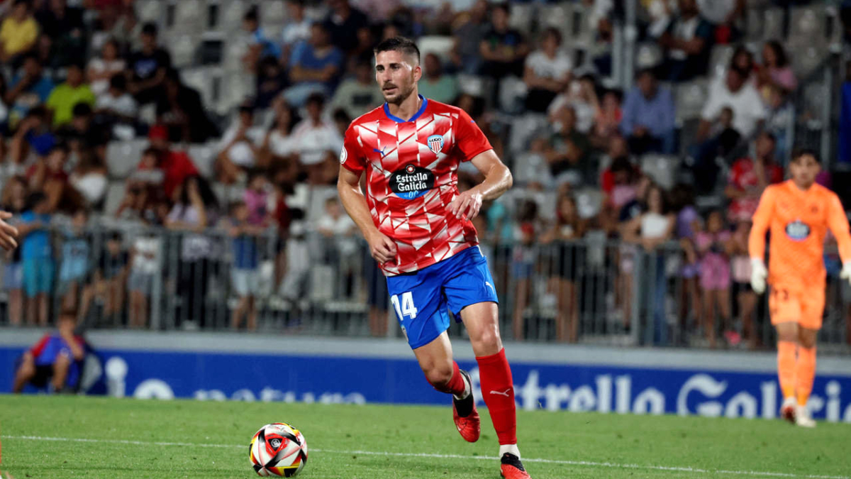 El central César Morgado, en un partit amb el Lugo el curs passat.