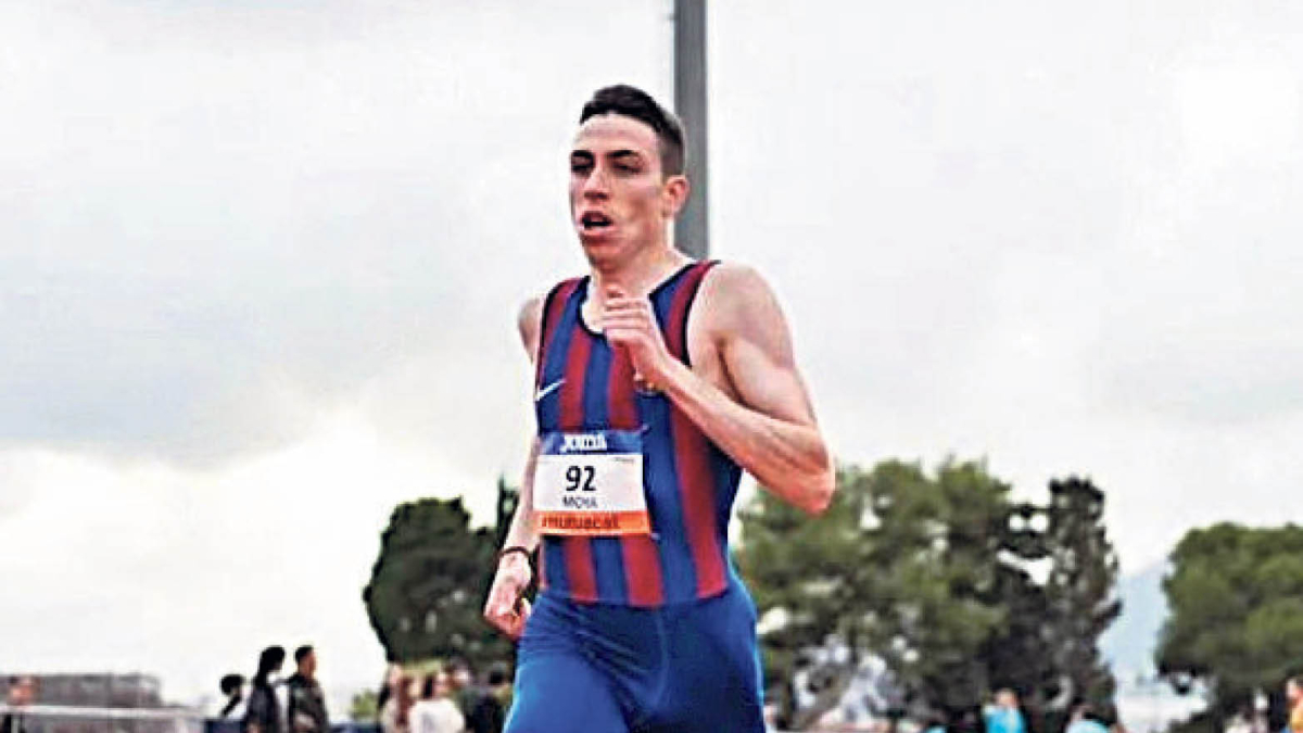 Pol Moya en una competició.
