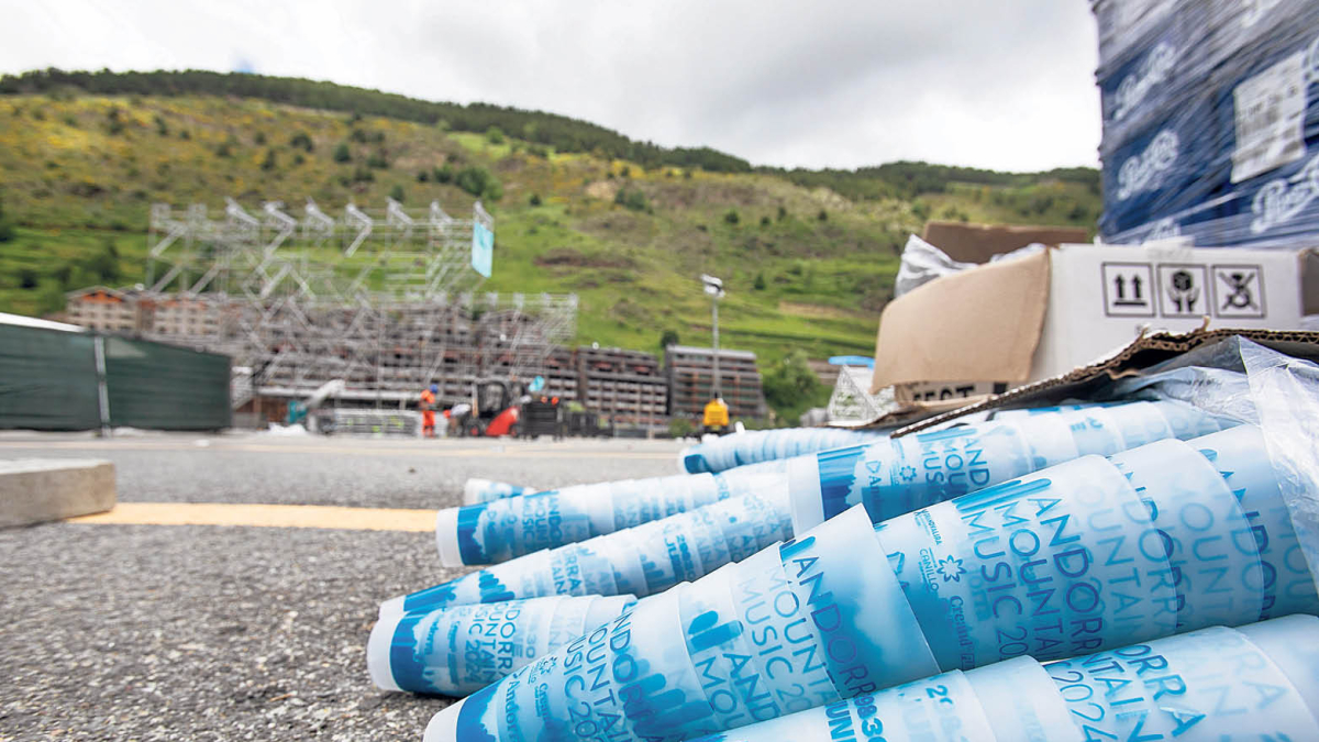 Gots a l’aparcament del Tarter on s’havia de fer el concert.