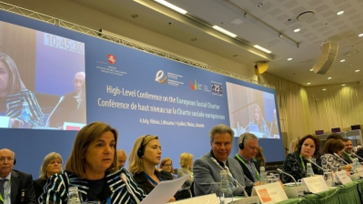 La ministra d’Afers Socials i Funció Pública, Trini Marín, ha participat aquest dijous a la conferència d’alt nivell sobre la Carta Social Europea.