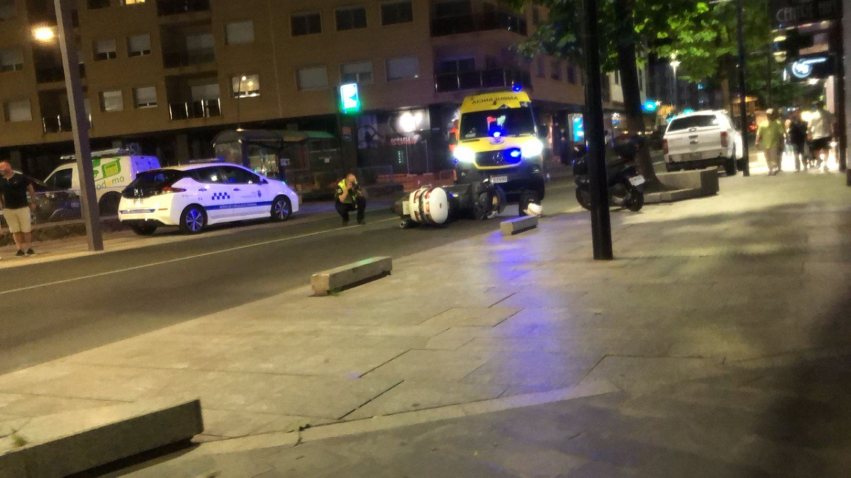 Imatge de l'accident d'ahir la nit