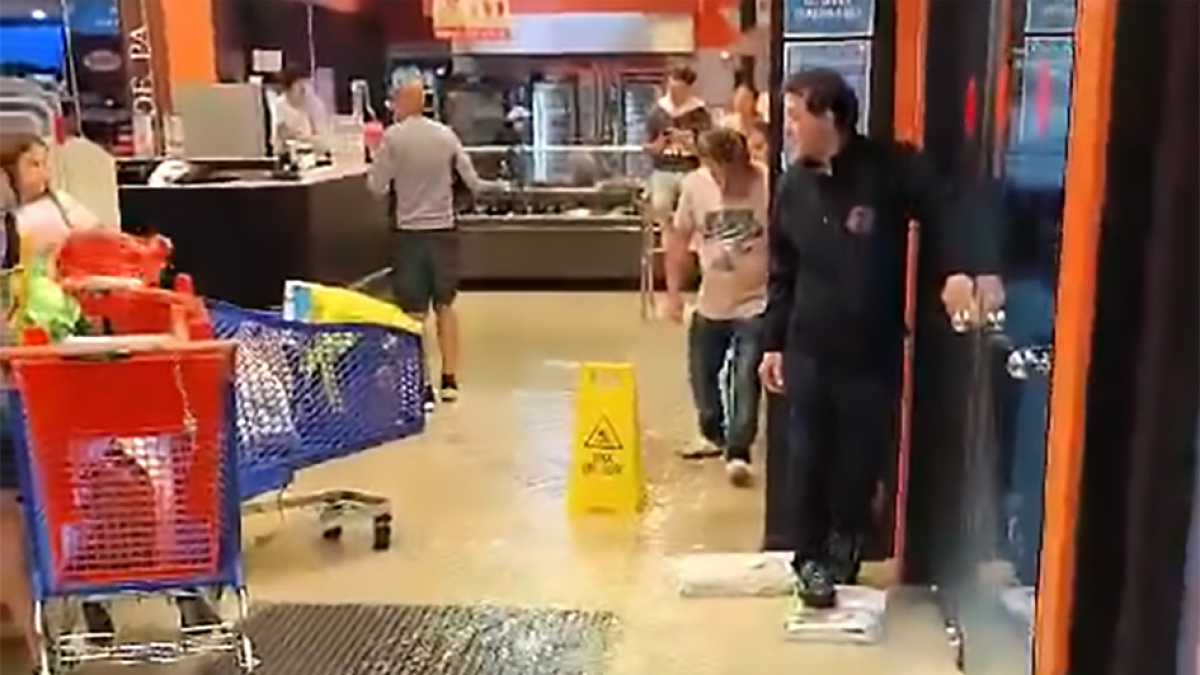 Un moment de la petita inundació.