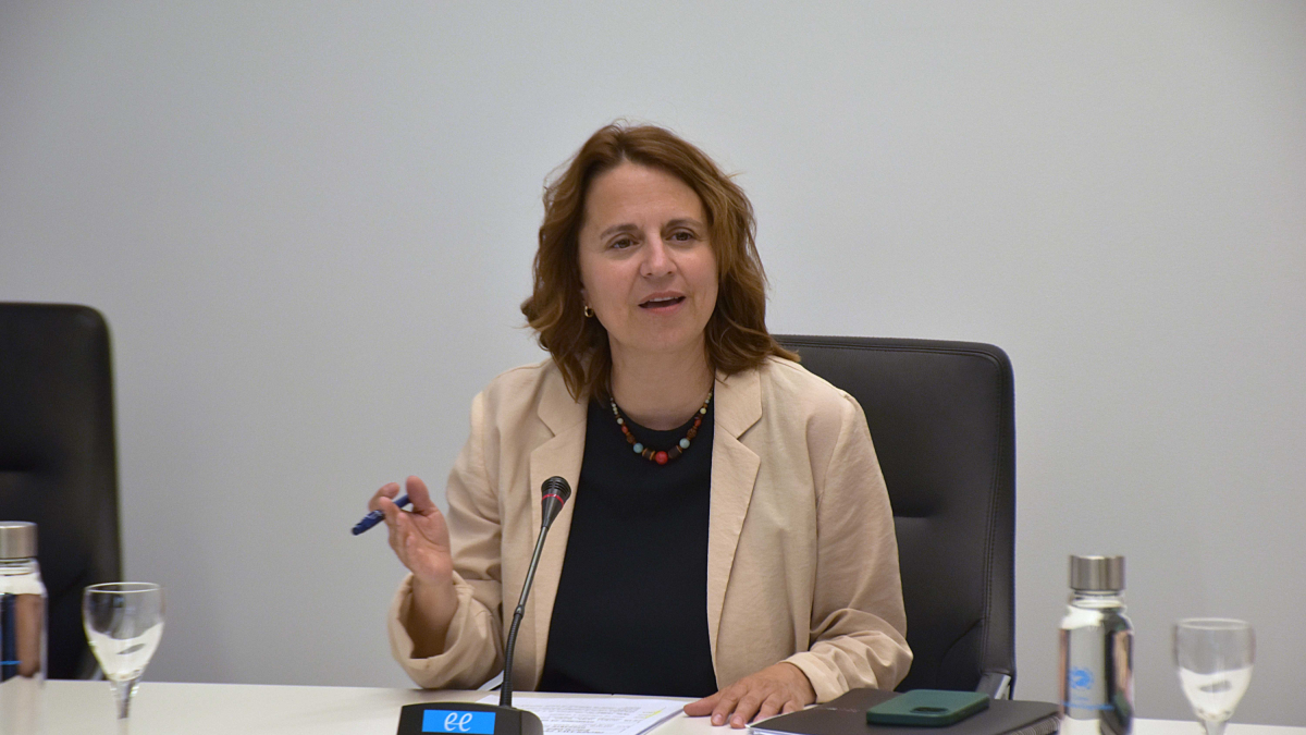 La cònsol major d'Escaldes-Engordany, Rosa Gili, durant la presentació de la festa major de la parròquia 2024.
