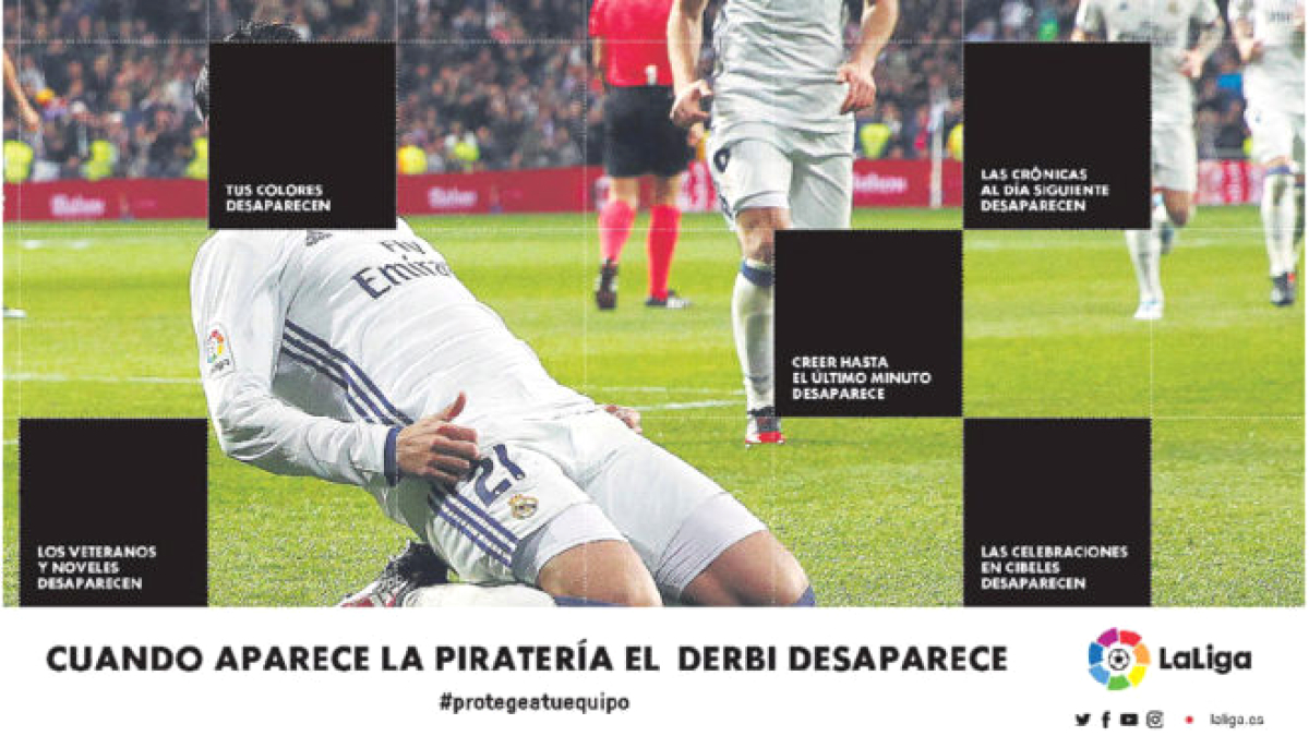 Una de les campanyes de LaLiga contra la pirateria.