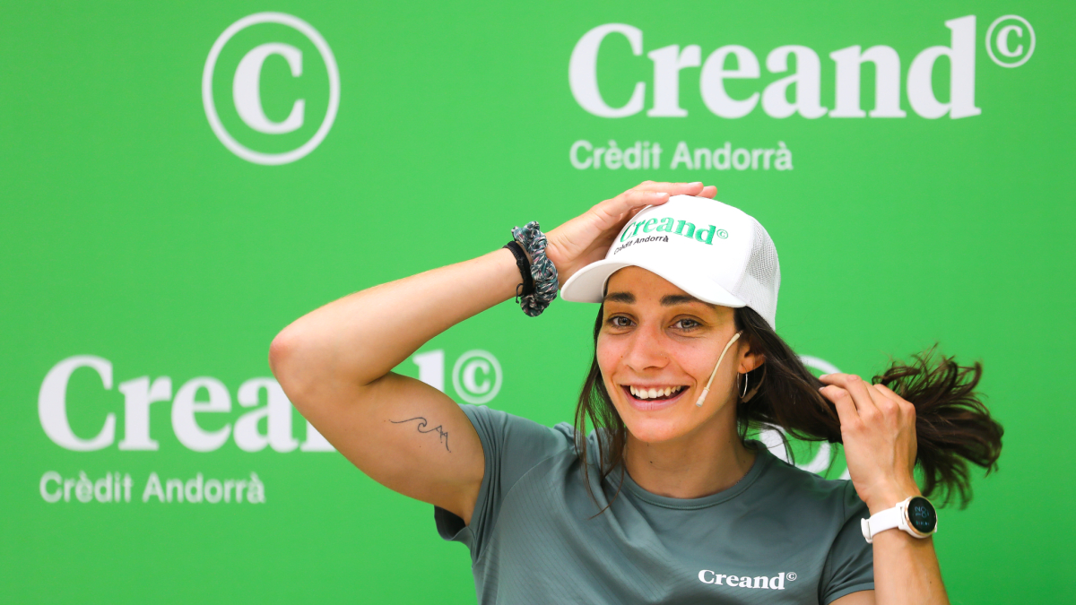 Mònica Doria, en un moment de la xerrada que va mantenir amb la premsa a Creand, ahir.