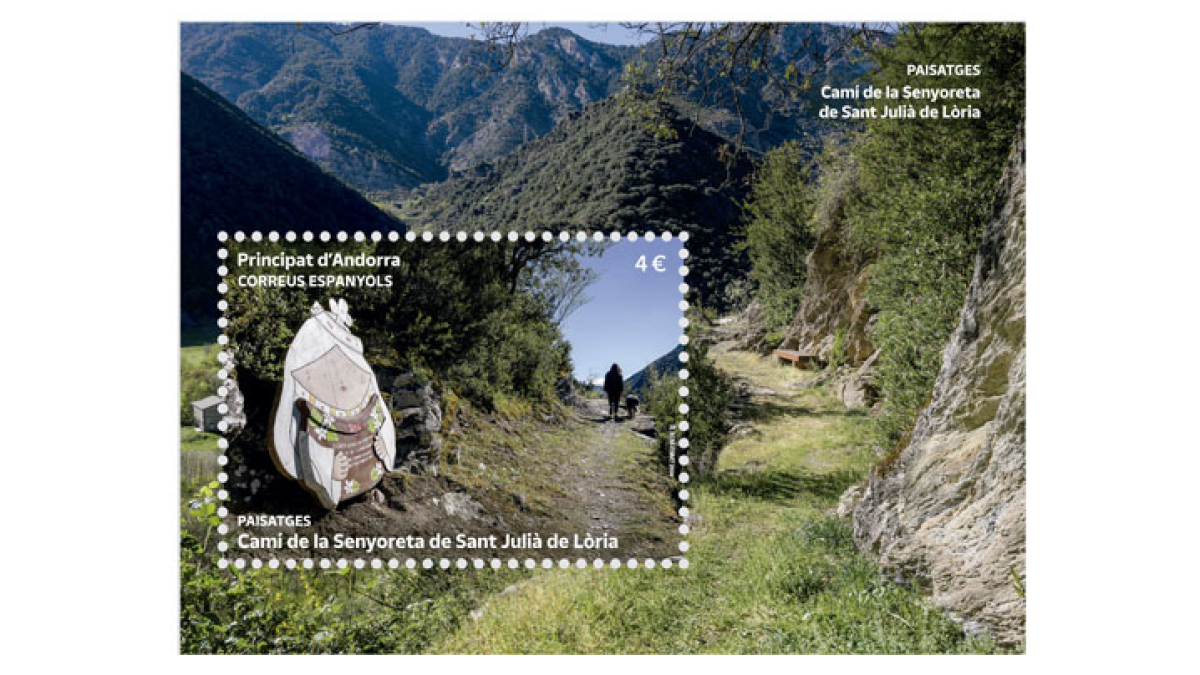 Segell dedicat per Correos al Camí de la Senyoreta de Sant Julià