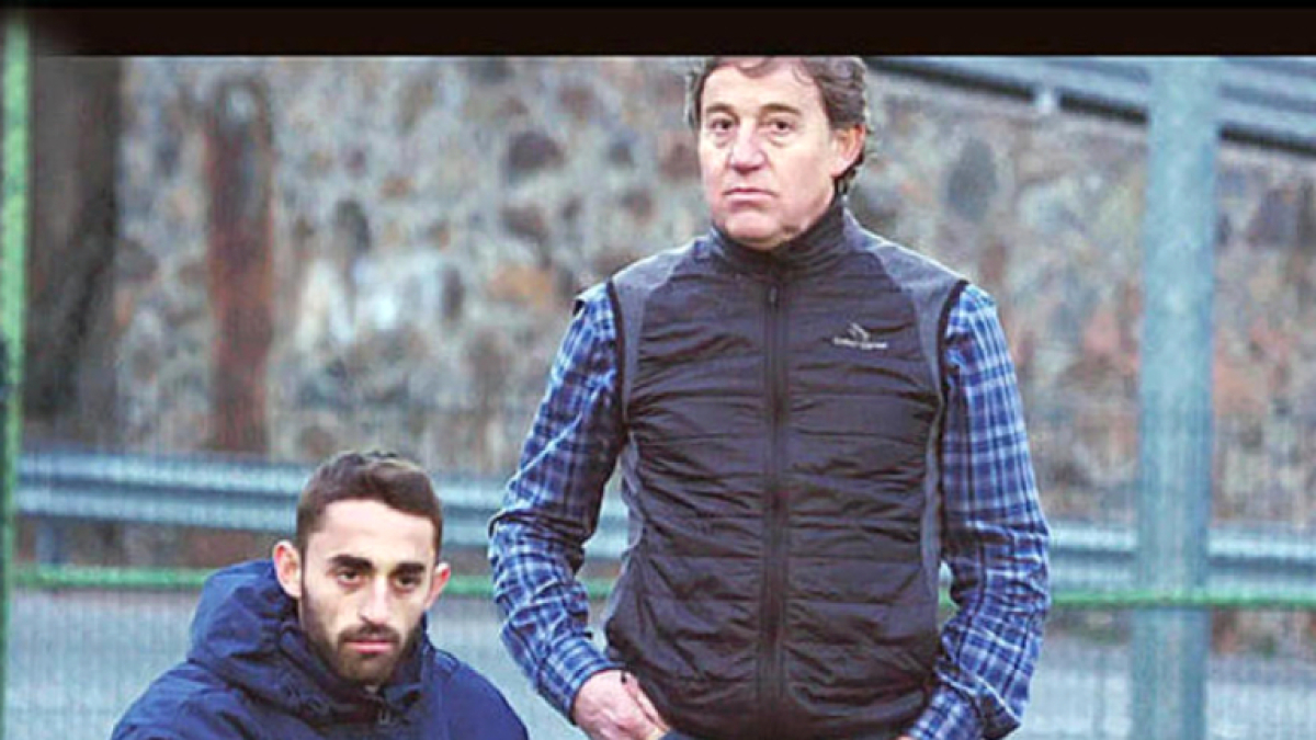 Genís Besolí i el seu pare.