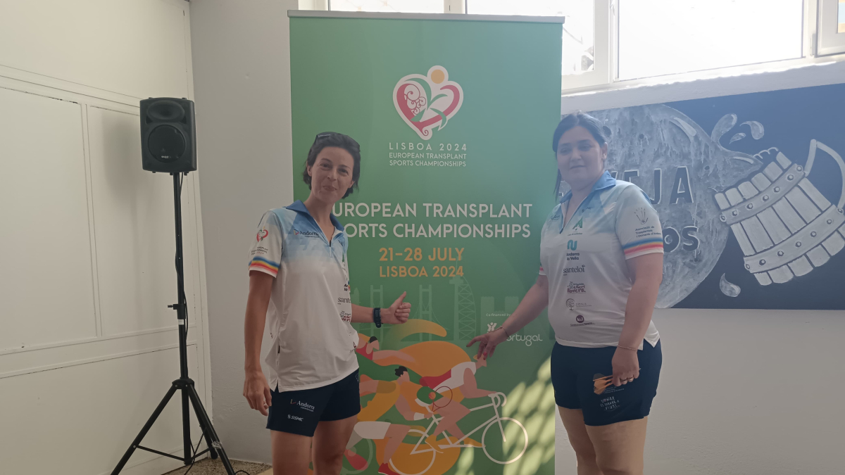 Mari Martínez i Suzete Botelho, representants andorranes a Lisboa.