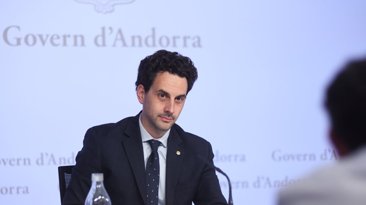 Guillem Casal a la roda de premsa d'avui