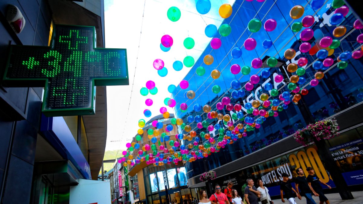 Un termòmetre a l’avinguda Meritxell.