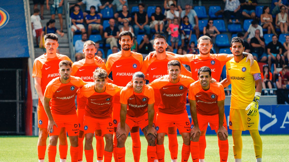 L’onze inicial de l’FC Andorra en el partit d’aquesta pretemporada davant l’Espanyol B.