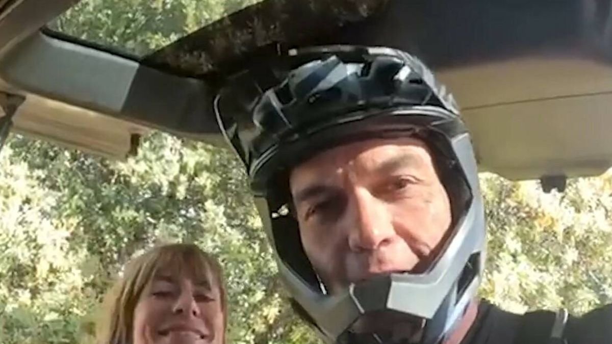 Sánchez és un gran aficionat a la BTT.