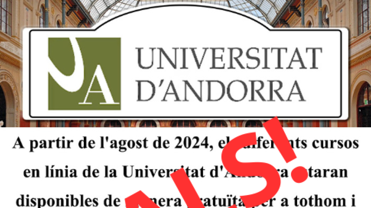 Un dels falsos anuncis